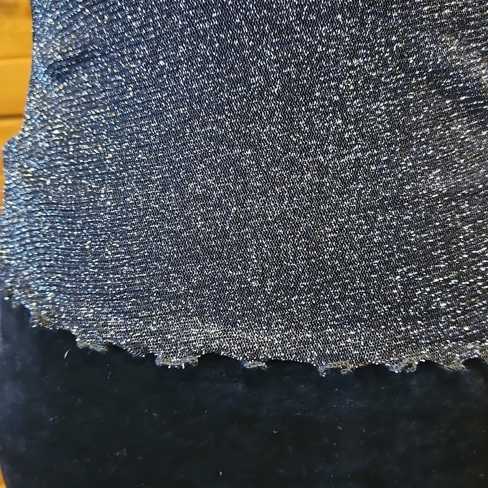 Sheer Glitter Black Fitted Stretchy Top XS Shimmer Whimsigoth - Picture 2 of 5